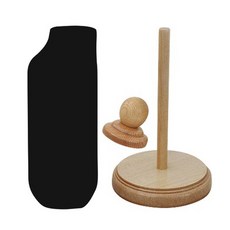 MADA 迷你展示架針織狗模型基本型, (基本款_實木套裝), 實木（頸帽、腳凳）、黑色（人體模型）