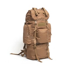 大容量登山背包 65L, 棕色