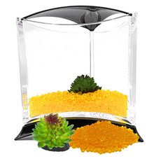 Aqua Terra Marimo & Beta Cube 魚缸生物沙套組, 魚缸（黑色三角洲），沙子（黃色）