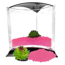 Aqua Terra Marimo & Beta Cube 魚缸生物沙套組, 魚缸（黑色三角洲），沙子（粉色）