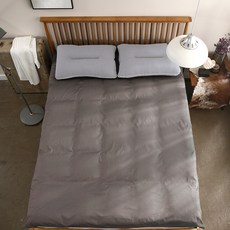 SPACE 純棉鬆緊帶睡墊套, 炭灰色