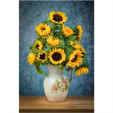 피앤피몰 꽃병에 든 해바라기 아크릴 액자