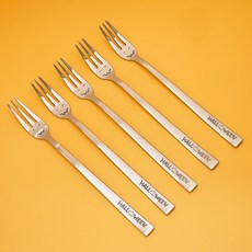 TABLE Art. 萬聖節甜點茶叉, 銀色, 5個