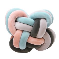 At Home Blanc Velvet結緹花靠枕, 粉色+薄荷