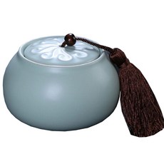 琦軒汝窯陶瓷茶罐, 混色, 1個