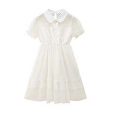 Bebemong Story 女童透氣透視領洋裝