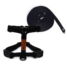 Pets Look 胸背帶 S + 牽繩 S, 黑色