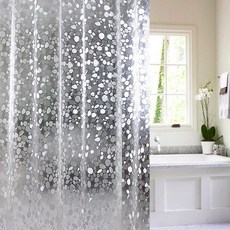 JLIFE 防霉浴簾, 1個, 透明色系