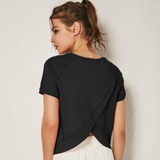 나야스타일 여성용 요가 반팔 티셔츠 A-911