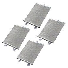 블럭마트 롤업 차량용 햇빛가리개, 실버, 4개