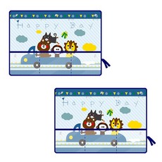 블럭마트 차량용 그물포켓 햇빛가리개, Happyday2, 2개