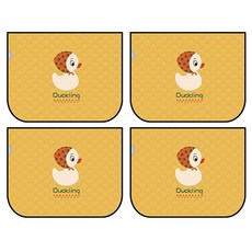 블럭마트 차량용 자석 햇빛가리개 커튼, 오리, 4개