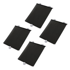 블럭마트 롤업 차량용 햇빛가리개, 블랙, 4개