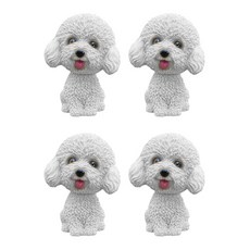 블럭마트 차량용 강아지 흔들인형 4p, type1