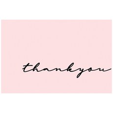 Thank You Lua 草寫貼紙 6 x 4 cm, 120個, 粉紅色