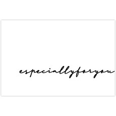 Donna&deco Especialy Lua 草寫貼紙 6 x 4 cm, 白色, 120個