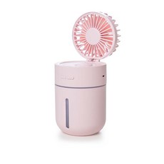 엠디디지탈 휴대용 미니 가습기 선풍기, WT-T9, 핑크
