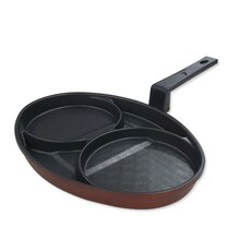 IH感應爐適用不沾2孔煎蛋鍋, 26厘米, 1個