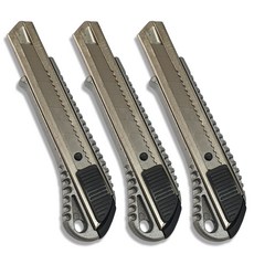 엠파이어 사무용 전문가 알루미늄 커터칼 대형 18mm H70AL3P, 혼합색상, 3개