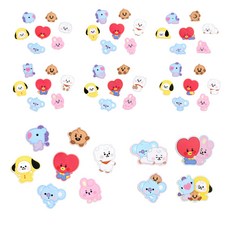 monopoly Bt21大型貼紙收藏組, Face+Basic+Sleeping+Sitting+Flying+Peekaboo+Walking+Group, 1組