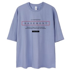 VENHIT Basement 寬鬆版型透氣短袖T恤, 靛藍色