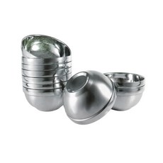 Kitchenfree 雙層不鏽鋼鐵碗 13cm, 單色, 10個