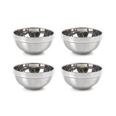 Kitchenfree 雙層不鏽鋼鐵碗 13cm, 單色, 4個