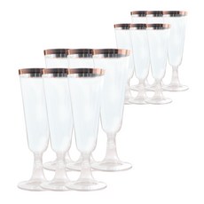 Ebabiland新娘婚前派對香檳杯 玫瑰金 6入, 6件, 2套