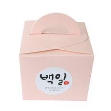 素色包裝盒 50入+貼紙 50入, 粉色的, 1套