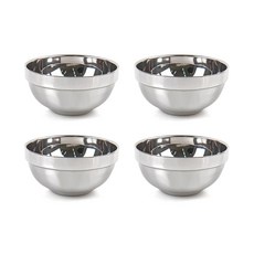 Kitchenfree 雙層不鏽鋼鐵碗 14cm, 單色, 4個