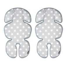 Manito 舒適涼感推車座椅墊 2入, Star(Grey), 2個