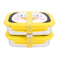 LILFANT Pengsoo鬆緊束帶雙層便當盒 PS6266, 混色, 1套
