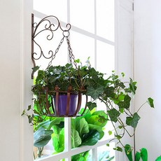 復古壁掛式花盆架, 棕色, 1個