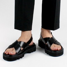 Chris J皮革厚底涼鞋 GU6032L1