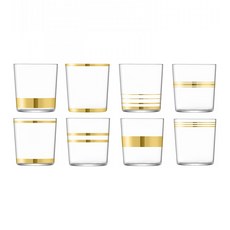 LSA International Deco Gold 隨行杯 390ml, 混色, 8個