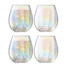 LSA International 珍珠玻璃杯 425ml, 混色, 4個