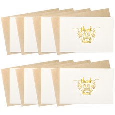indi.k Thank You Monica 感謝卡 + 信封, 混合色, 8套