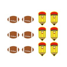 Bluemato 白板橄欖球 6入 + 短鉛筆 6入組合, 混色