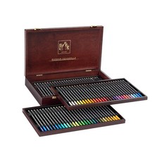 CARAN D'ACHE 瑞士卡達 博物館專業水性彩色鉛筆木盒裝, 76 種顏色