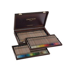 CARAN D'ACHE 瑞士卡達 粉彩鉛筆木盒專業, 84色, 1組