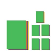 Bluemato 彩色紙 5種 x 10張套組 CLP007, A4, 300張