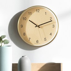 HC 金屬香檳金高級靜音客廳牆面裝飾掛鐘 大型 300 x 50 mm, 牛皮紙