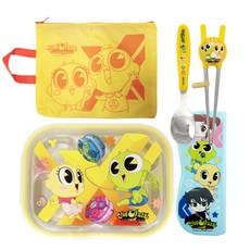 르번 국산 신비아파트 7 식판도시락 세트, 혼합색상, 1개