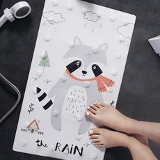 防滑動物印花腳墊 70*40cm, 冷靜的浣熊, 1個