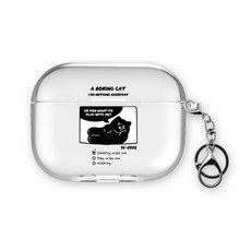 웨이브스튜디오 에어팟프로 투명 케이스 + 고리 세트, 보링켓 보링0802, 1개