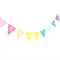 PARTYHAE 毛氈三角入學歡迎掛旗, 混合色