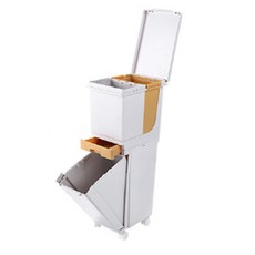 雙層分類回收箱, 黃色