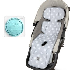 Manito 兒童車座椅多功能透氣涼墊組, 坐墊(星星灰)+空氣清淨機(薄荷綠), 1組