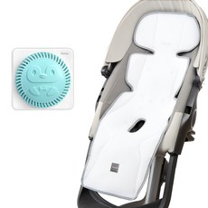 Manito 兒童車座椅多功能透氣涼墊組, 坐墊(White)+空氣清淨機(Mint), 1組
