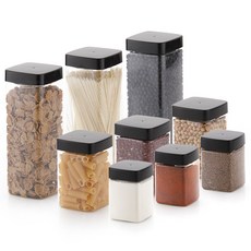 B PROJECT 冰箱方形保鮮盒基本款3種x3入+貼紙32種套組, 1套, 1套